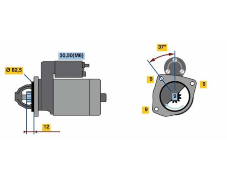 Starter R74-L4512V(R) Bosch, Image 5