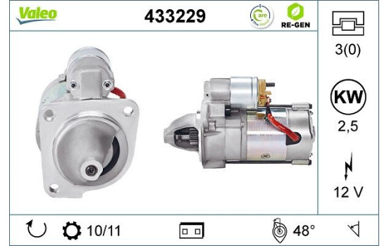 Starter REMANUFACTURED PREMIUM 433229 Valeo, Image 2