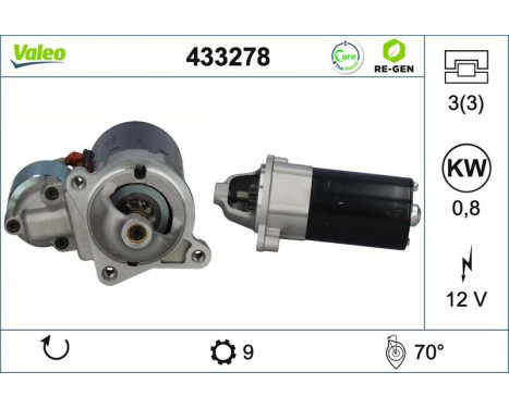 Starter REMANUFACTURED PREMIUM 433278 Valeo, Image 2