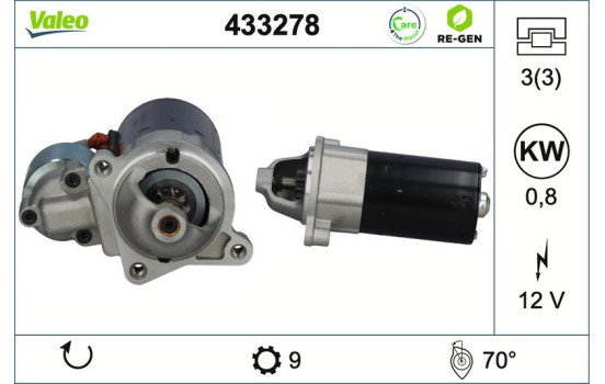 Starter REMANUFACTURED PREMIUM 433278 Valeo, Image 2