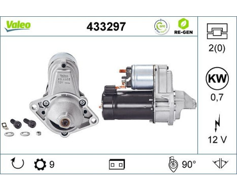 Starter REMANUFACTURED PREMIUM 433297 Valeo, Image 5