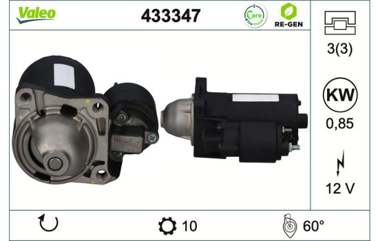 Starter REMANUFACTURED PREMIUM 433347 Valeo, Image 2