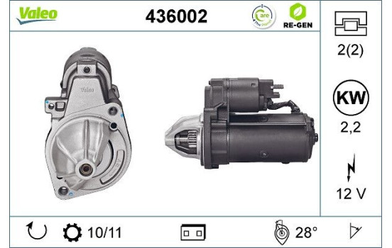 Starter REMANUFACTURED PREMIUM 436002 Valeo, Image 2