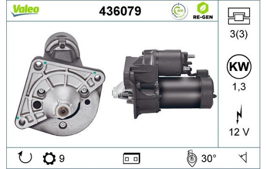 Starter REMANUFACTURED PREMIUM 436079 Valeo, Image 2