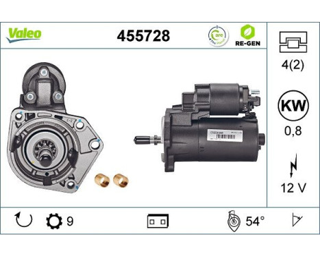 Starter REMANUFACTURED PREMIUM 455728 Valeo, Image 5