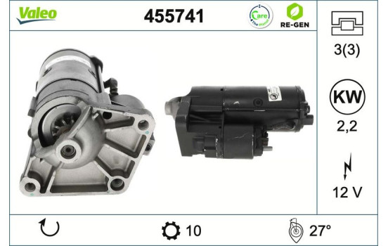 Starter REMANUFACTURED PREMIUM 455741 Valeo, Image 2