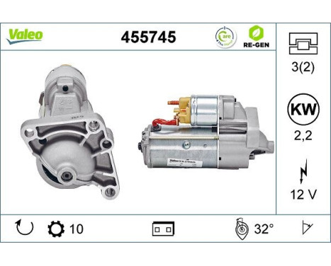 Starter REMANUFACTURED PREMIUM 455745 Valeo, Image 5