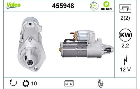 Starter REMANUFACTURED PREMIUM 455948 Valeo, Image 2
