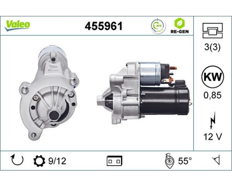 Starter REMANUFACTURED PREMIUM 455961 Valeo, Image 6