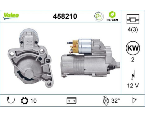 Starter REMANUFACTURED PREMIUM 458210 Valeo, Image 5