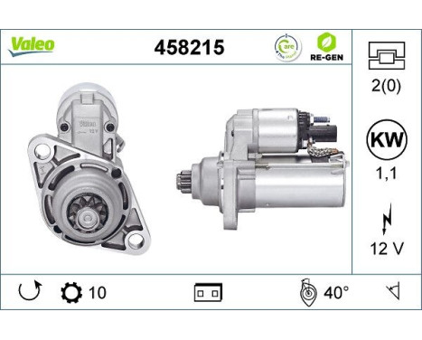 Starter REMANUFACTURED PREMIUM 458215 Valeo, Image 5