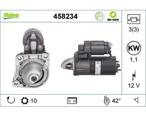 Starter REMANUFACTURED PREMIUM 458234 Valeo, Image 5