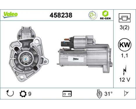 Starter REMANUFACTURED PREMIUM 458238 Valeo, Image 5