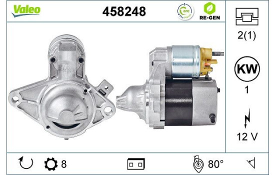 Starter REMANUFACTURED PREMIUM 458248 Valeo, Image 2