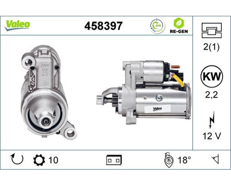 Starter REMANUFACTURED PREMIUM 458397 Valeo, Image 5