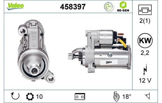 Starter REMANUFACTURED PREMIUM 458397 Valeo, Image 2