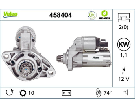 Starter REMANUFACTURED PREMIUM 458404 Valeo, Image 4