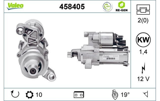 Starter REMANUFACTURED PREMIUM 458405 Valeo, Image 2