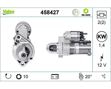 Starter REMANUFACTURED PREMIUM 458427 Valeo, Image 5