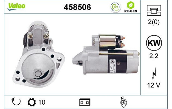 Starter REMANUFACTURED PREMIUM 458506 Valeo, Image 2