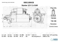 Starter Renault 1.4 kW