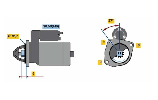 Starter S74-L12V(R) Bosch, Image 5