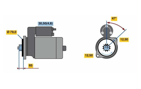 Starter SF74-L12V(L) Bosch, Image 5