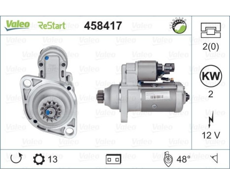Starter STOP&START REMANUFACTURED 458417 Valeo