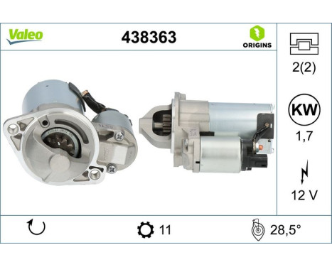 Starter VALEO ORIGINS NEW 438363, Image 4