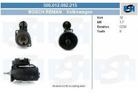 Starter Volkswagen 1.7 kw 300.012.092.215 Bosch