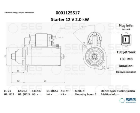 *Starter Volkswagen 2.0 kw, Image 2