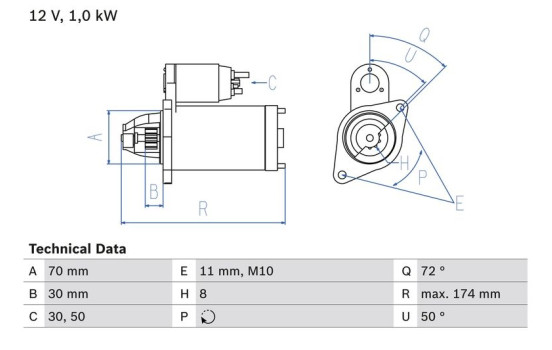 Suzuki starter motor 2531 Bosch, Image 2