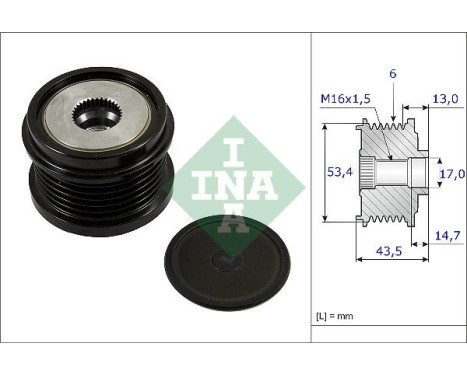 Alternator freewheel 535 0237 10 Ina