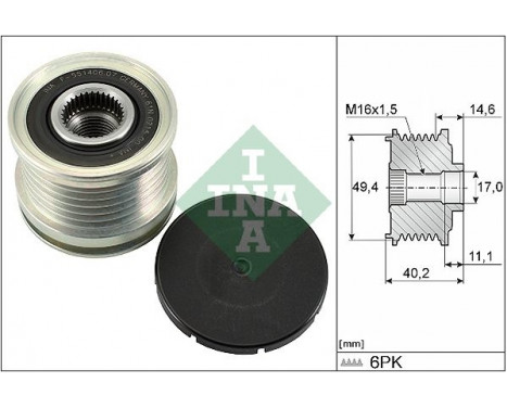 Alternator Freewheel Clutch 535 0124 10 Ina, Image 2