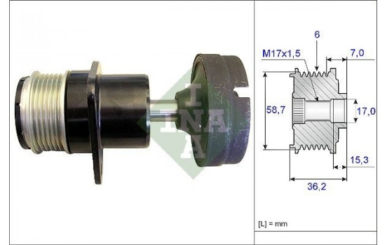 Alternator Freewheel Clutch 535 0157 10 Ina