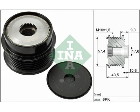 Alternator Freewheel Clutch 535 0189 10 Ina