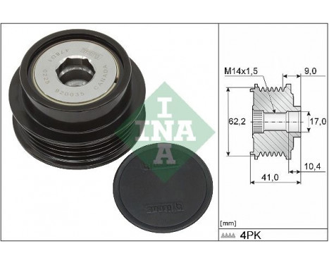 Alternator Freewheel Clutch 535 0338 10 Ina