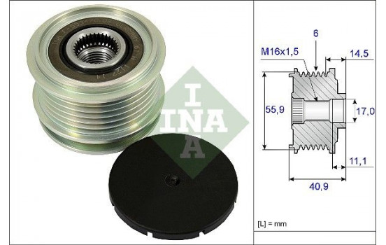 Alternator Freewheel Clutch 535001210 Ina