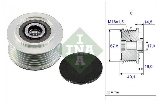 Alternator Freewheel Clutch 535004710 Ina