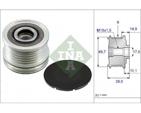 Alternator Freewheel Clutch 535005010 Ina, Image 2