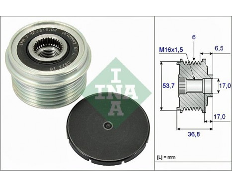 Alternator Freewheel Clutch 535007410 Ina
