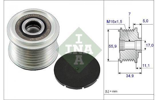 Alternator Freewheel Clutch 535008310 Ina