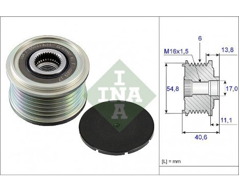 Alternator Freewheel Clutch 535010210 Ina, Image 2