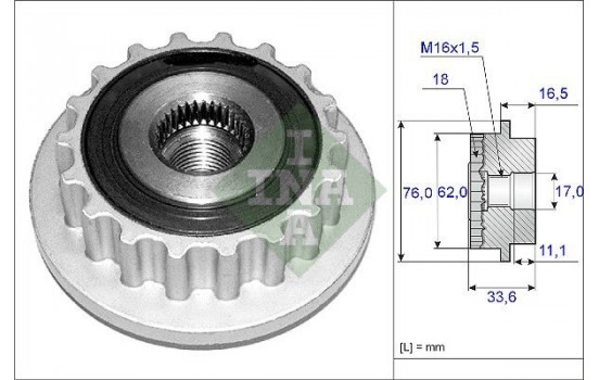 Alternator Freewheel Clutch 535011810 Ina