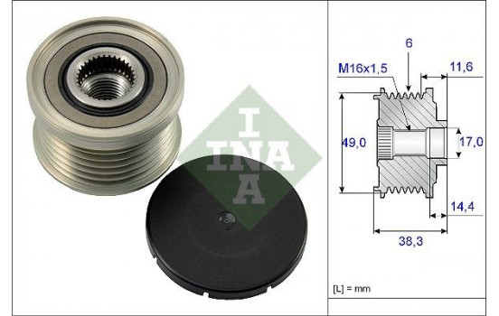 Alternator Freewheel Clutch 535012710 Ina