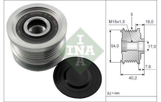 Alternator Freewheel Clutch 535014310 Ina