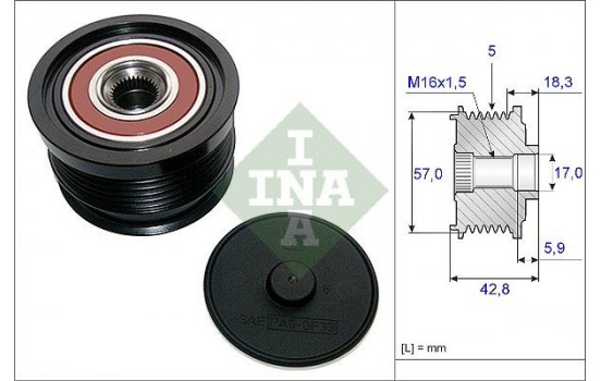 Alternator Freewheel Clutch 535019110 Ina