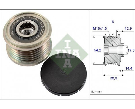 Alternator Freewheel Clutch 535019410 Ina, Image 2