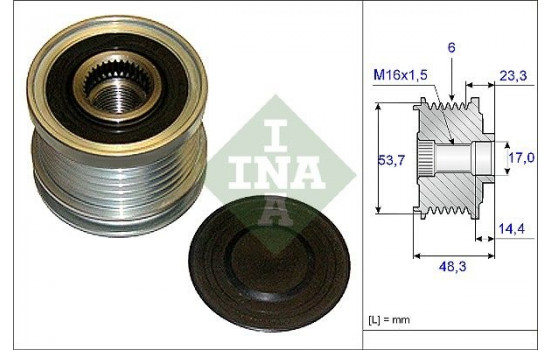 Alternator Freewheel Clutch 535020410 Ina