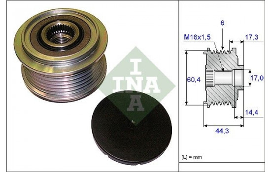 Alternator Freewheel Clutch 535020710 Ina